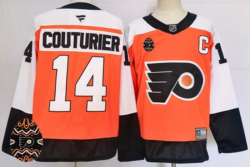 Men Philadelphia Flyers #14 Couturier Orange Fanatics 2025 NHL Jersey style 3->philadelphia flyers->NHL Jersey